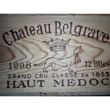 Lot de 6 Bts 1998 AOC Haut-M&eacute;doc Chateaux Belgrave