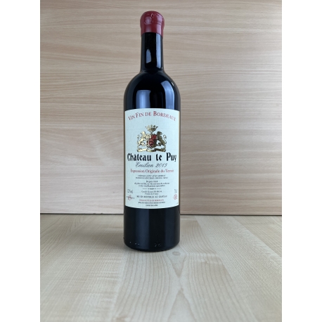2013 AOC Bordeaux C&ocirc;tes de Francs "Ch&acirc;teau du Puy" (vin biologique)