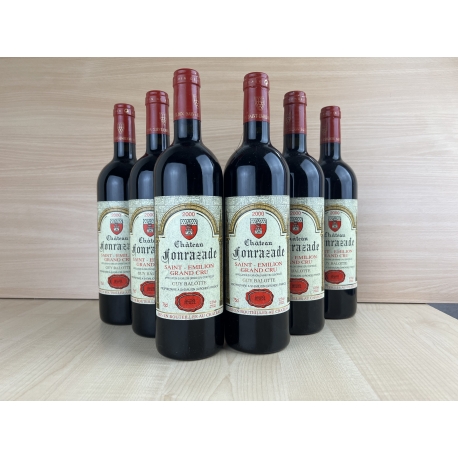 Lot de 6 Bts Saint-Emilion Grand Cru Ch&acirc;teau Fonrazade 2000