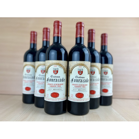 Lot de 6 Bts Saint-Emilion Grand cru Ch&acirc;teau Fonrazade 2001