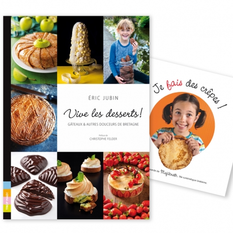 Livre de recettes Vive Les Desserts + livre enfant